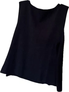 Lafayette 148 NY Black Viscose Poll Scoop Neck Sweater Shell Tank Top Women's 3X - Picture 1 of 5