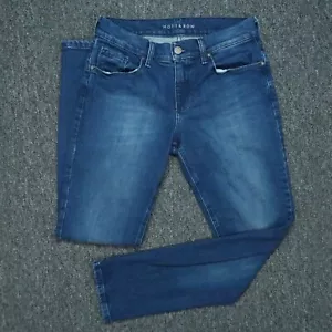 Mott & Bow Jeans Womens 27x30 Blue Boyfriend Ludlow Stretch Flat Front - Picture 1 of 10