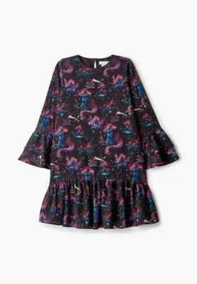 Stella McCartney Kids Girls Mushroom Galaxy Space Black Dress Long Sleeves Sz 12 - Image 1 of 4