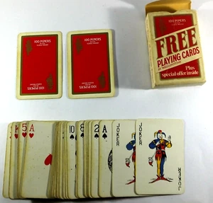Tarjeta de juego Pipers 100 vintage de Waddingtons The House of Seagram - Imagen 1 de 5