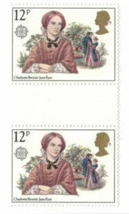 GB QEII SG 1125Ea 1980 CHARLOTTE BRONTE 12p RINNENPAAR POSTFRISCH - Bild 1 von 1