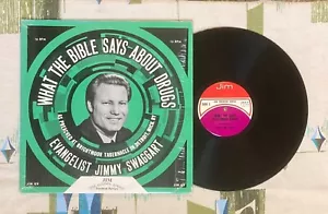 Jimmy Swaggart LP What the Bible Says About Drugs 1972 M/VG+ - Imagen 1 de 2