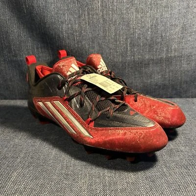 NEW Adidas Men's Crazyquick 2.0 Mid Football Cleats Black Platinum Power Red - Image 1 of 4