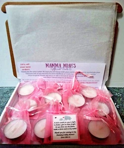 10 X BABY SHOWER SCENTED CANDLE FAVOURS GIRL PINK GIFT BOX  - Picture 1 of 7