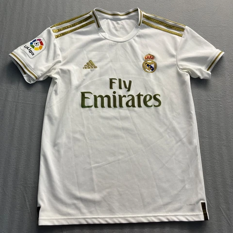 Adidas Eden Hazard Jersey Men's Small White Real Madrid Soccer La Liga Futbol Cover
