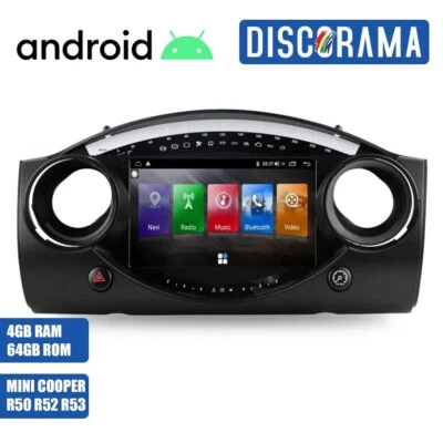 AUTORADIO ANDROID 4/64GB MINI COOPER R50/3 2000-2006 STEREO AUTO TOUCH  WIFI - Immagine 1 di 4