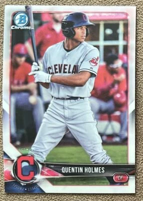 2018 Bowman Chrome Prospects Quentin Holmes Rookie Cleveland Indians #BCP88 - Image 1 of 2