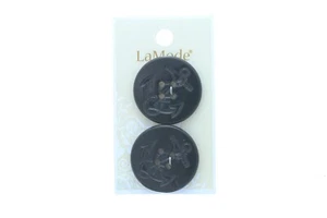 Erbsenmantel schwarz Ankerknöpfe 2er Pack La Mode 1 1/4" (32 mm) - Bild 1 von 2