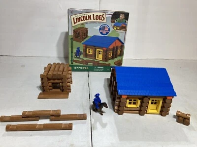 knex lincoln logs oak creek lodge 00857 classic building set 137 pieces - Image 1 of 4