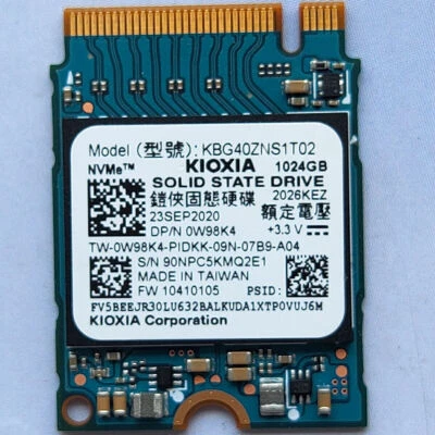 KIOXIA BG4 1 TB/512 GB NVMe M.2 2230 SSD For Surface Pro 7+ 8 Steam Deck - Image 1 of 4