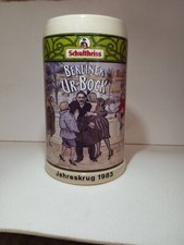 Boccale da Birra Vintage 1983 Schultheiss Berliner Ur Bock Jahreskrug birra