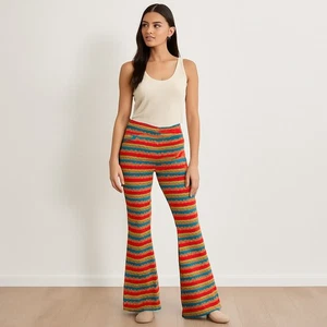 Show Me Your Mumu Susie Hose M Paradise Island Strick Schlag Boho Regenbogen Zick Zack - Bild 1 von 6