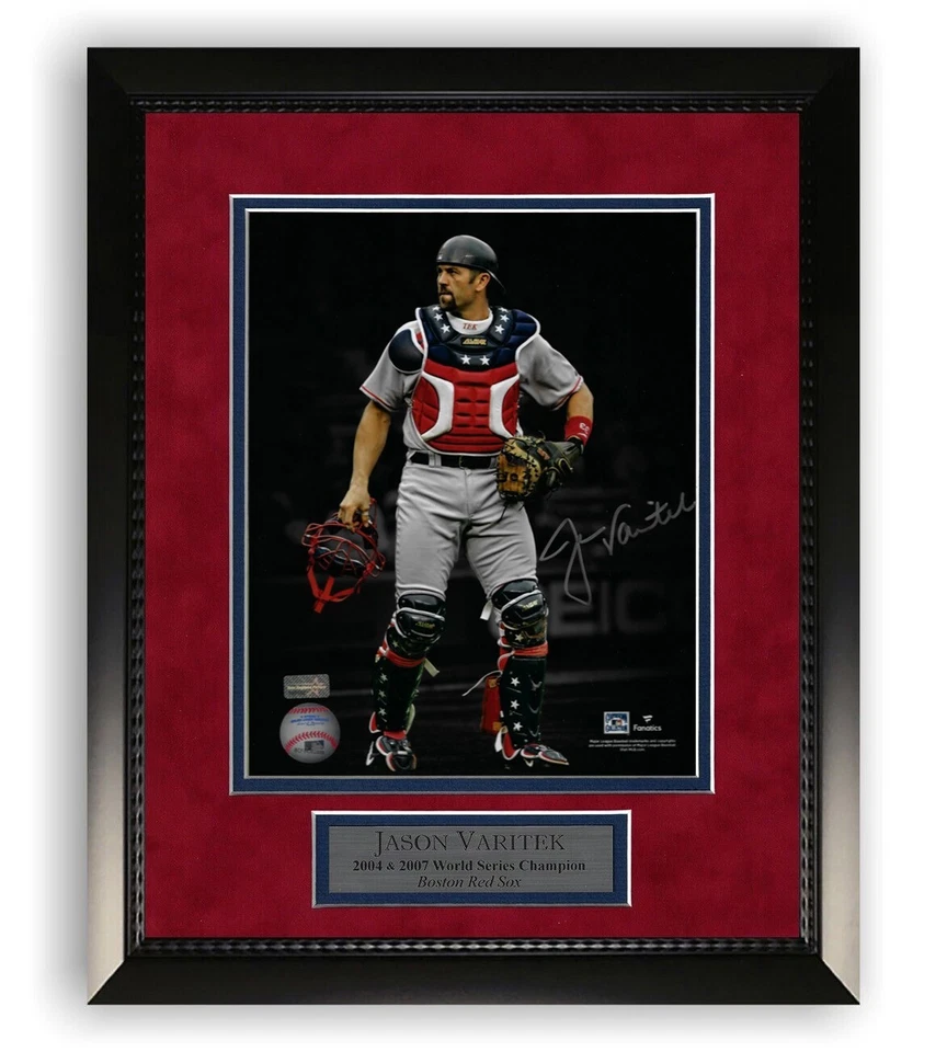 Jason Varitek Signed Autographed 8x10 Photo Framed to 11x14 - Image 1 of 1