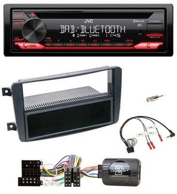 JVC CD DAB USB Bluetooth Lenkrad Autoradio für Mercedes C W203 2000-2004 Lenkrad - Bild 1 von 4