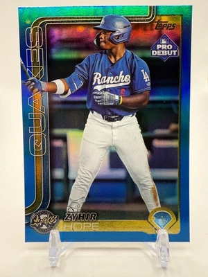 2025 Topps Baseball Pro Debut Blue Foil /150 Card PD-139 Zyhir Hope - Image 1 of 2