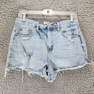 Pantalones Cortos Pistola Mujer 27 Azul Claro Algodón Tiro Medio Denim Corte - Imagen 1 de 13