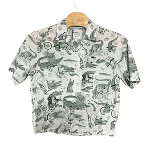 Lacoste x Netflix Button Collared Short Sleeve Shirt Large (L) All Over Print Co - Bild 1 von 8