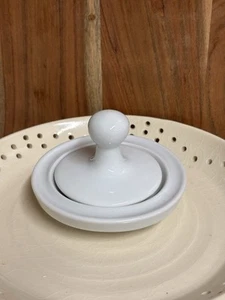 FLYING SAUCER MORTAR & PESTLE GRINDER WHITE CERAMIC Compact Design - Picture 1 of 4