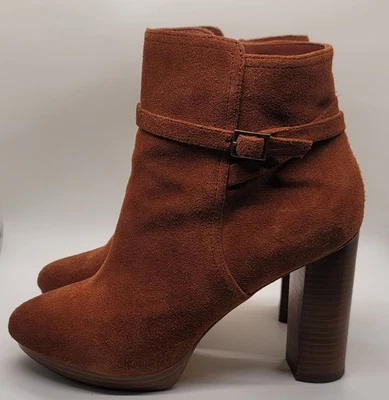 Joie Women's Denez Boot Suede Rust Platform Chunky Heel Size 9.5 M - Image 1 of 4