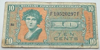 10c US Military Payment Certificate Note - Series 541 - Ten Cents - No Reserve - Image 1 of 2