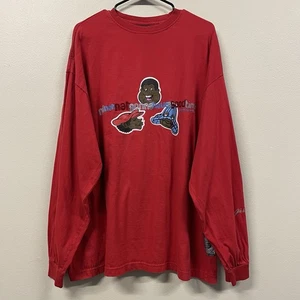 Rare VTG FUBU Platinum Fat Albert Junkyard Gang Long Sleeve T Shirt 90s Red 2XL - Picture 1 of 13
