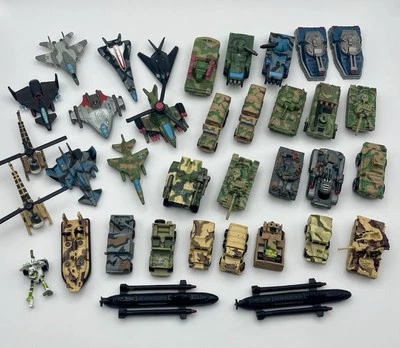 Vintage Micro Machines Military Lot of 36 – Tanks Jets Subs Jeeps Helicopters - Image 1 of 4