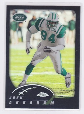 2002 Topps Chrome - Refractors Parallel #'d /599 - John Abraham #96 - Image 1 of 2