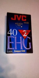 JVC Camcorder Compact VHS Tape TC-40 EHG Hi Fi 40 EP 120 LP SEALED NEW-Old Stock - Picture 1 of 1