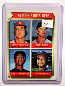 1974 Topps Rookie Infielders Hughes/Knox/White/Thornton #604 Raw Baseball Card