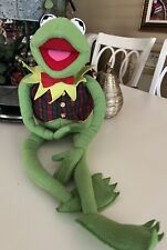 VINTAGE Kermit the Frog Plush Muppets 24"  Christmas 80s Jim Henson Preowned