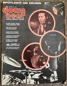 REVISTA DOWN BEAT marzo de 1972 Elvin Jones Max Roach Bobby Colomby ¡Excelente estado! - Imagen 1 de 2
