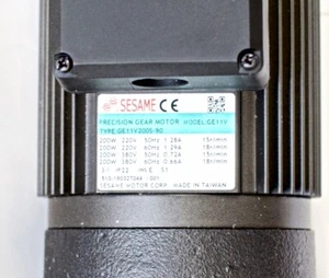 SEAME 200W Precision Gear Motor GE11V200S-90, 220V, Chip Auger Motor, 20 RPM - Picture 1 of 3