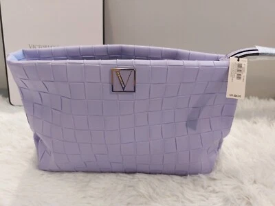 Bolsa de viaje Victoria's Secret bloqueada lavanda accesorios en V 6,5" x 9" nueva con etiquetas Foto 1 de 2