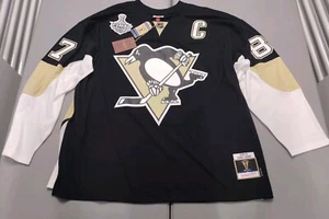 Mitchell & Ness Pittsburgh Penguins Sidney Crosby 2008-09 Vintage SCF Jersey 4XL - Picture 1 of 7