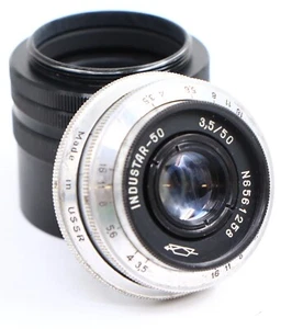 INDUSTAR-50 50MM F3.5 M39 UNCOUPLED PANCAKE USSR 50/3.5 LENS for ZENIT FREE SHIP - Picture 1 of 18