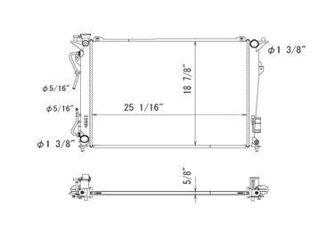 Радиатор для 06-10 Hyundai Sonata 2,4/3,3 л L4/V6 однорядный 25310-0A290 - Изображение 1 из 1