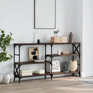 Mesa Consola Mesita Auxiliar de Almacenaje Pasillo Madera de Ingeniería vidaXL - Imagen 1 de 70