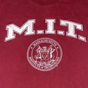 Vintage 90s MIT Mass Institute of Tech Champion Boston Distressed Shirt Herren L - Bild 1 von 6