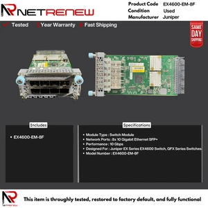 Module d'extension Juniper EX4600-EM-8F 8 ports SFP+/SFP - Photo 1/1