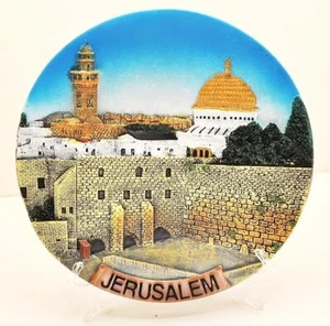 Collectible Ceramics Plate With Stand From Holyland Jerusalem - Picture 1 of 1