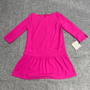 Victoria Beckham Dress Womens Size Medium Pink Jacquard Drop Waist For Target - Picture 1 of 12