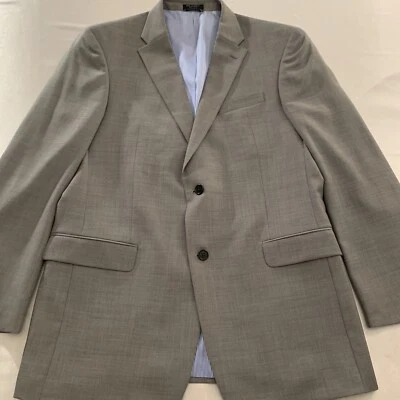 Mens 44L Wool Blazer Sport Coat Tommy Hilfiger Gray Double Vented New NWOT - Image 1 of 4