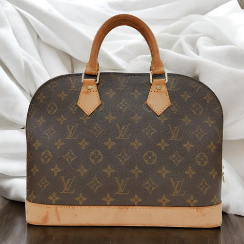 LOUIS VUITTON（LV） Borsa a mano Louis Vuitton Alma PM Monogram originale M51130 marrone pelle PVC