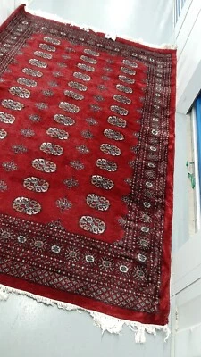 Alfombra Oriental Bokhara 5'x8' 100% Lana, Preciosa Alfombra Foto 1 de 4