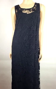 Carol Little Damen schwarz Spitze ärmelloses Kleid Größe 10 - Bild 1 von 7