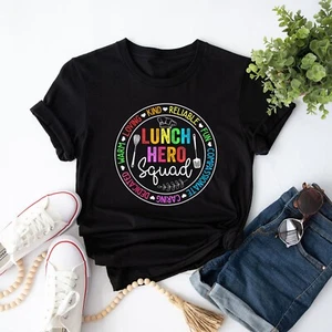 Lunch Hero Squad Funny Lunch Lady School Cafeteria Worker T-Shirt - Picture 1 of 6