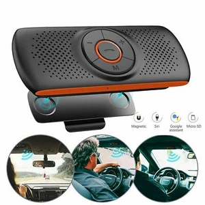 US Wireless Car Speaker Phone Hands-free MP3 Kit Sun Visor Clip Drive - Picture 1 of 12