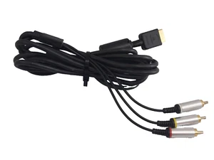 Sony PlayStation PS2 PS3 Composite AV Cable - Gold Tip (Genuine OEM) Working - Picture 1 of 3
