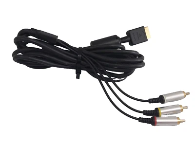 Sony PlayStation PS2 PS3 Composite AV Cable - Gold Tip (Genuine OEM) Working - Image 1 of 3