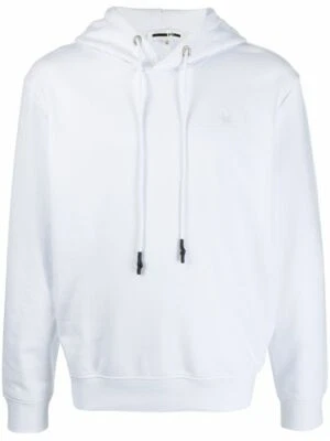 MCQ SUDADERA CON CAPUCHA LOGOTIPO DE DISEÑADOR BORDADO - BLANCA. Foto 1 de 4